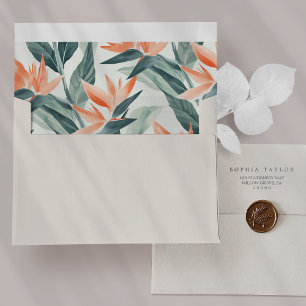 SOPHIA Floral Tropical Wedding Invitation Envelope