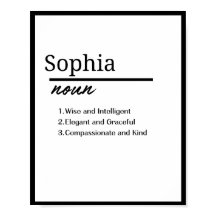 Sophia, Girl Personalised Name Definition