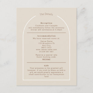 SOPHIA Modern Desert Boho Arch Details Card