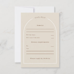 SOPHIA Modern Desert Boho Arch Response Card