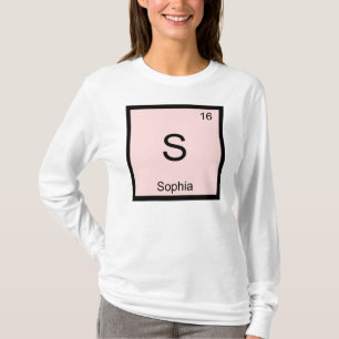 Sophia Name Chemistry Element Periodic Table T-Shirt