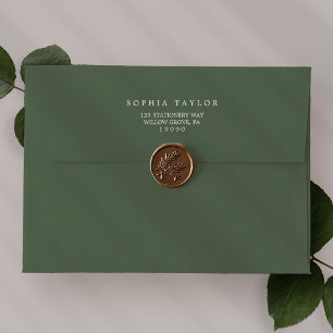 SOPHIA Olive Green Wedding Invitation Envelope