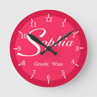 Sophia Strawberry Two-Toned Round Clock