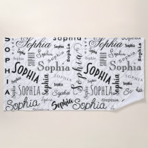 Sophia Typography Black White