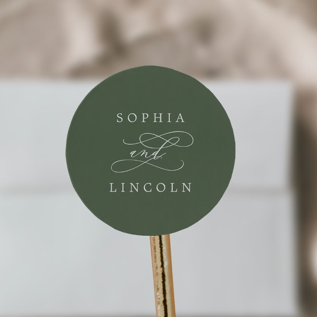 SOPHIA Woodland Olive Green Wedding Envelope Seals (SOPHIA Woodland Olive Green Wedding Envelope Seals)