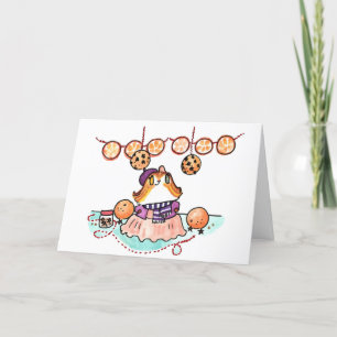 Sophie and the orange garland holiday card