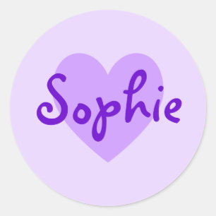 Sophie in Purple Classic Round Sticker