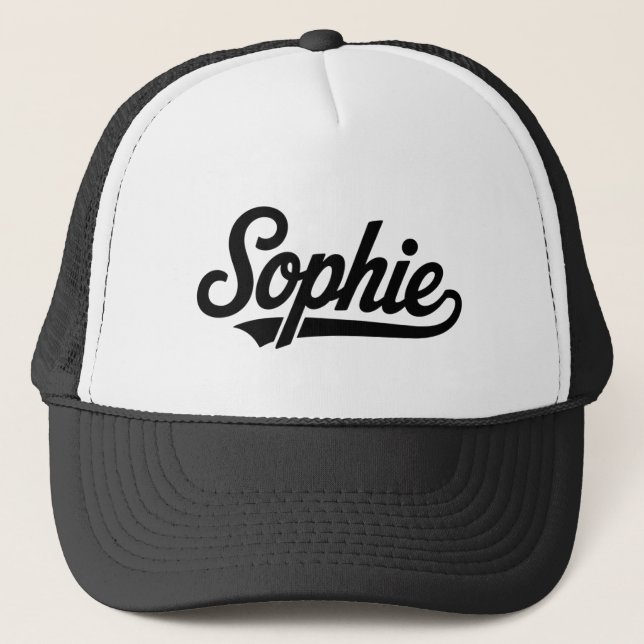 Sophie name first last family gifts trucker hat (Front)