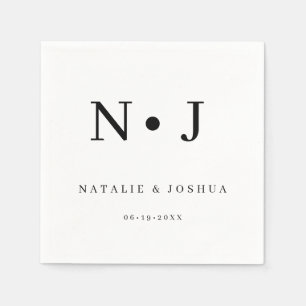 Sophisticate Typography Minimalist Wedding Napkin