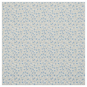Sophisticated 1940s Dusty Blue Rosebud Vintage Fabric