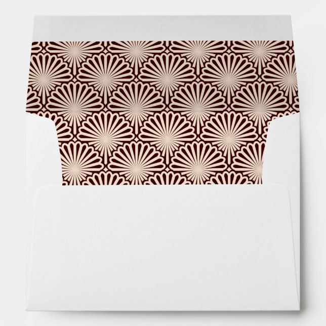 Sophisticated Abstract Art Deco-style Lined Envelope (Back (Bottom))