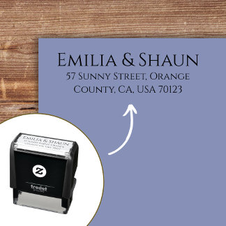 Sophisticated  Address Self Inking Rubber Stamp