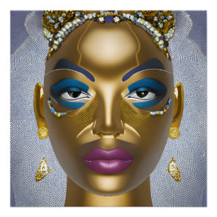 Sophisticated African Beauty: Black History Month Poster