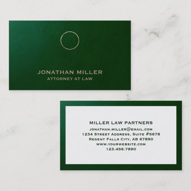 Sophisticated Attorney Business Card (Front/Back)
