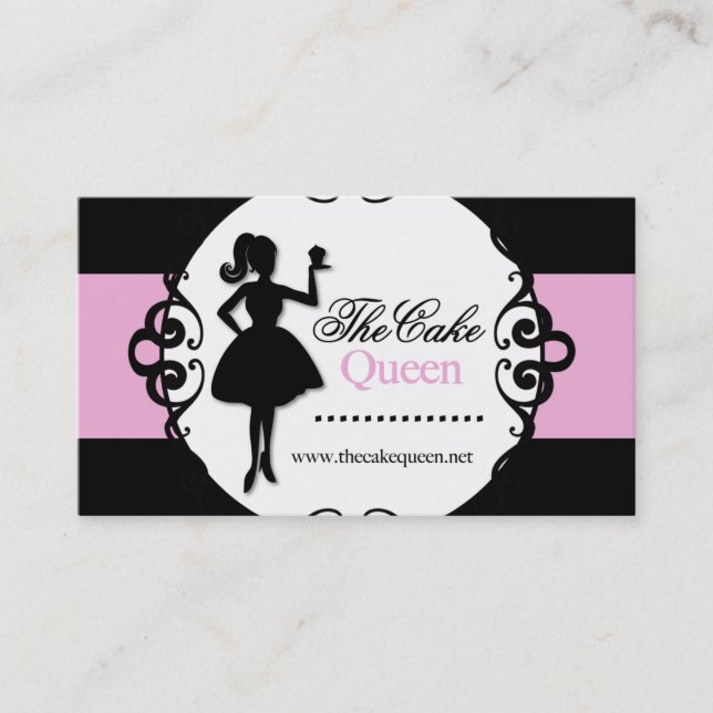 Sophisticated Bakery & Cupcake Business Card (Front)