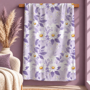 Sophisticated Beautiful White Daisy Pastel Blanket