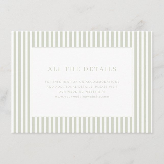 Sophisticated Beige Stripes Enclosure Card (Front)