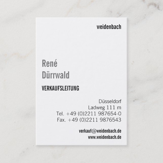 Sophisticated big business card (Front)