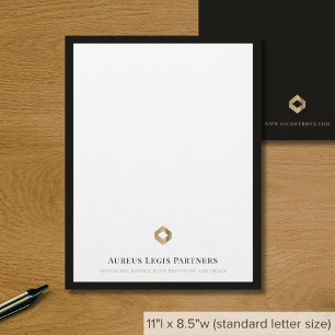  Sophisticated Black and Gold Logo Custom Letterhead