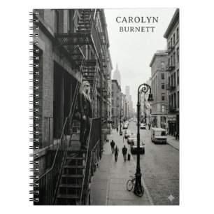 Sophisticated black and white Customised Notebook