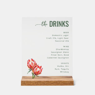 Sophisticated Black and White Minimalist Menu Sign