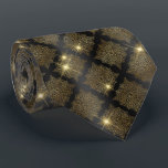 Sophisticated Black Gold Diamond Mens Neck Tie<br><div class="desc">Gleam with elegance! This black and gold diamond necktie boasts an eye-catching filigree pattern for ultimate visual appeal. A statement tie that blends classic design with modern luxury.</div>