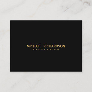 Sophisticated Black Gold Masculine Business Card