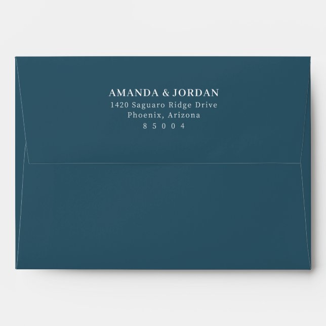 Sophisticated Black Minimalist Envelope (Back (Top Flap))