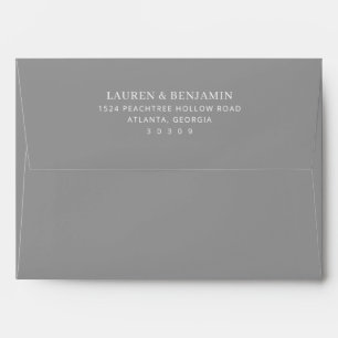 Sophisticated Black Minimalist Typographic Envelope
