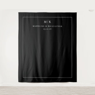Sophisticated Black Typographic Tapestry