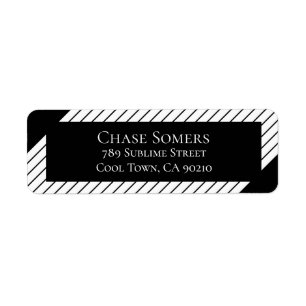 Sophisticated Black White Pin Stripes Personalised