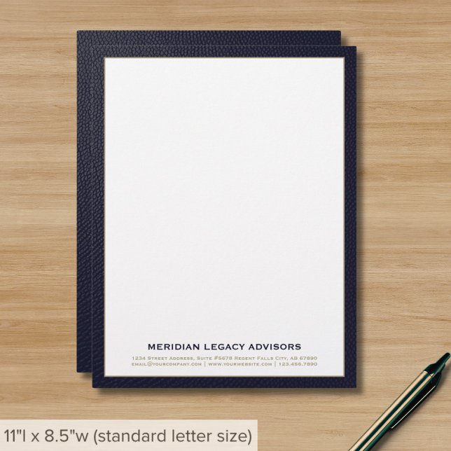 Sophisticated Blue and Gold Business Letterhead (Creator Uploaded)