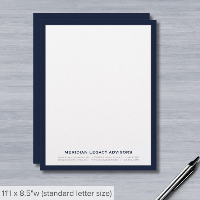 Sophisticated Blue and Grey Business Letterhead (Creator Uploaded)