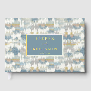 Sophisticated Blue Geometric Guest Book