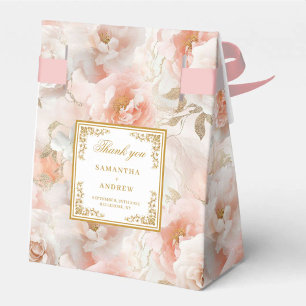 Sophisticated Blush Gold Wedding Thank You Box