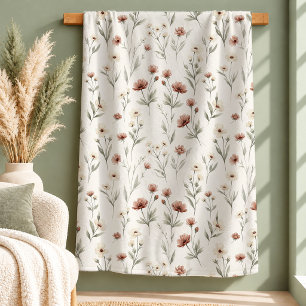 Sophisticated Boho Copper Dusty Green Blanket