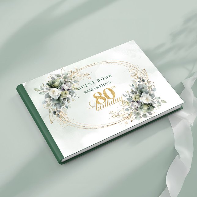 Sophisticated Botanical Gold 80th Birthday Book (Sophisticated Botanical Gold 80th Birthday Book)