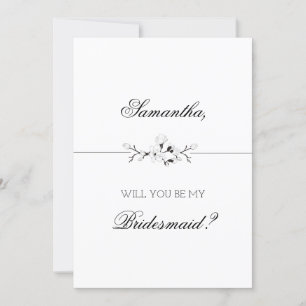 Sophisticated Bridesmaid Invitation