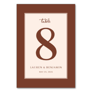 Sophisticated Brown Infinity Symbol Table Number