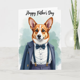 Sophisticated Canine Father Card