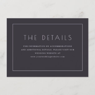 Sophisticated Charcoal Minimalist Enclosure Card