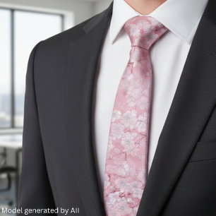 Sophisticated Cherry Blossom Floral  Tie
