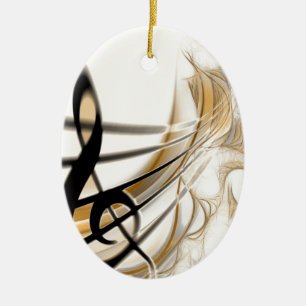 Sophisticated classic music sheet design accessory ceramic tree decoration