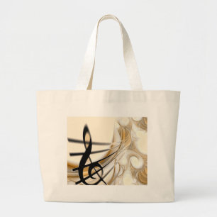 Sophisticated classic music sheet design accessory large tote bag