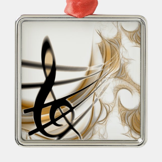 Sophisticated classic music sheet design accessory metal tree decoration (Front)