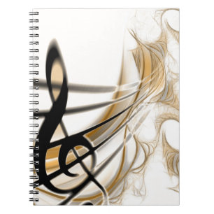 Sophisticated classic music sheet design accessory spiral notebook