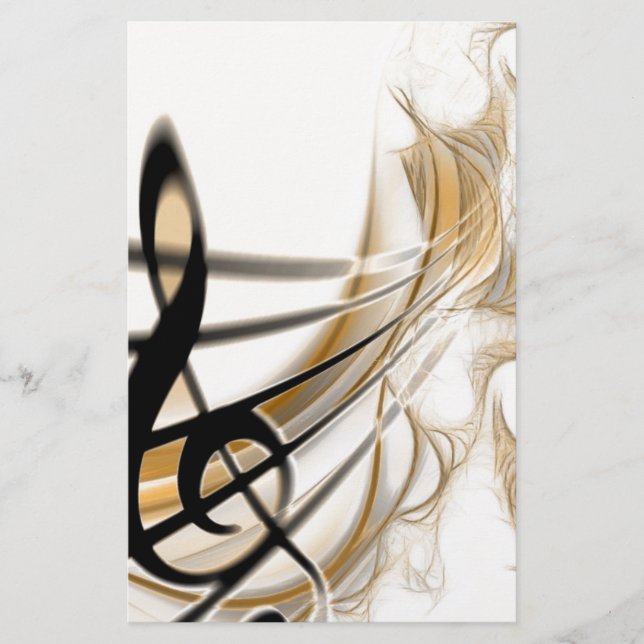 Sophisticated classic music sheet design accessory stationery (Front)