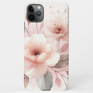 Sophisticated Classy Delicate Watercolor Flowers iPhone 11Pro Max Case