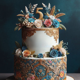 SOPHISTICATED COLORFUL 5TH WEDDING ANNIVERSARY  INVITATION