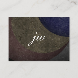 Sophisticated Colour Block Texture with Monogram Business Card